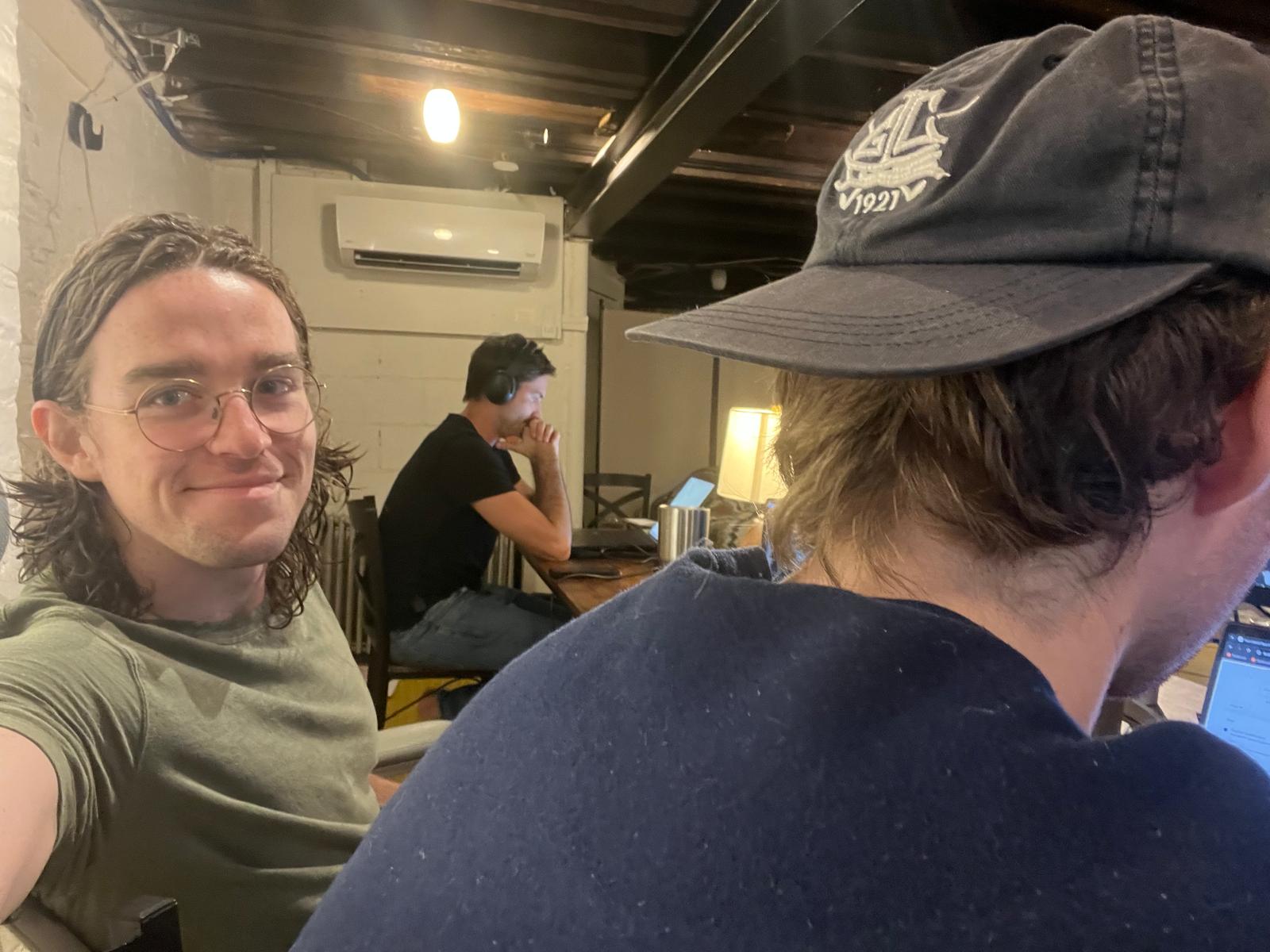 A McCarren working session with laptops.